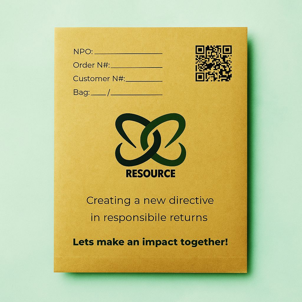 Sorted clothes on ReSource envelopes